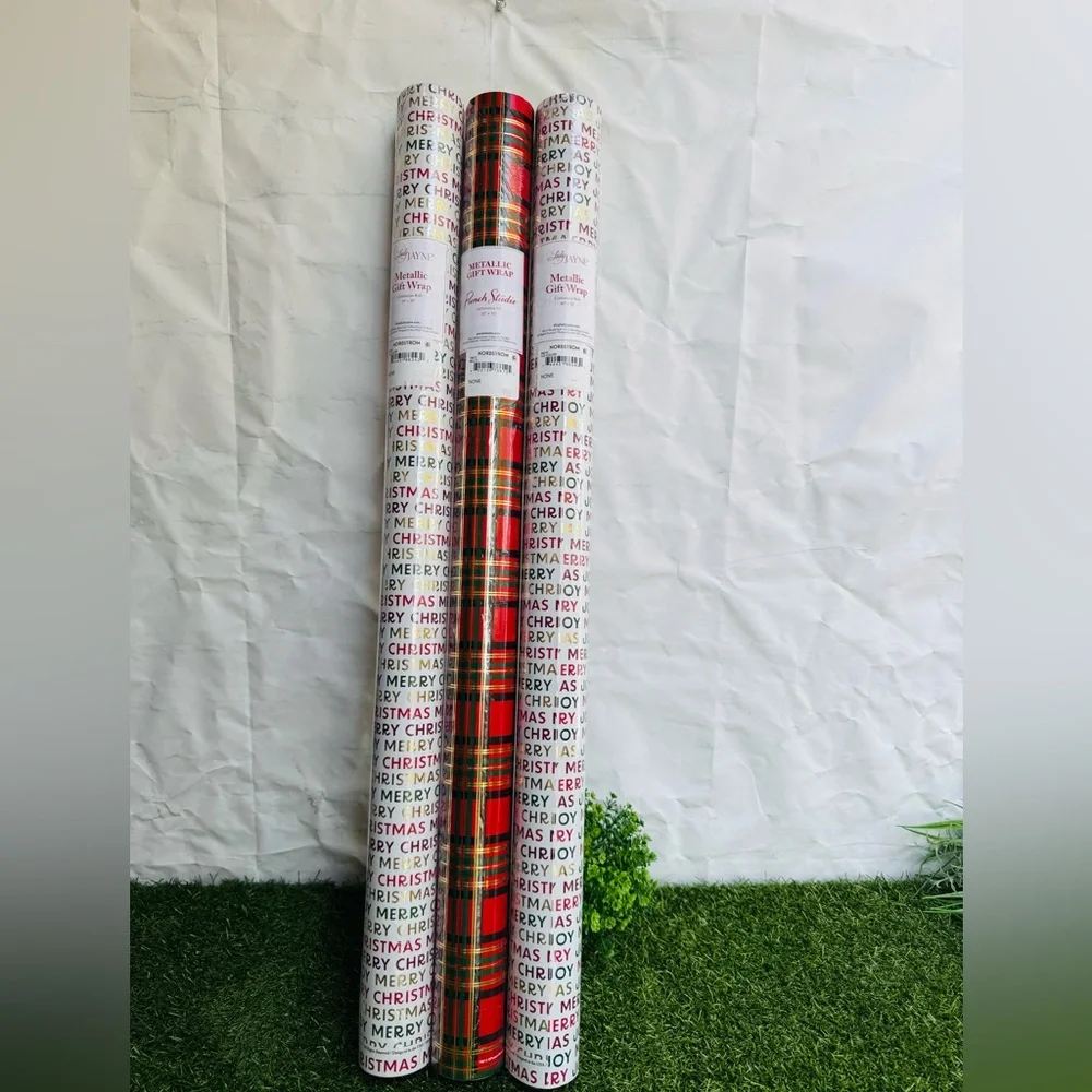 Punch studio Festive Christmas Gift Wrap Set - Red and White Merry Christmas new